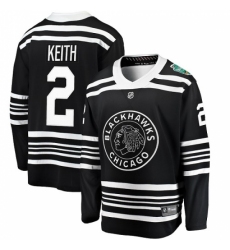 Youth Chicago Blackhawks #2 Duncan Keith Black 2019 Winter Classic Fanatics Branded Breakaway NHL Jersey