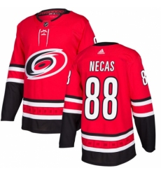 Men's Adidas Carolina Hurricanes #88 Martin Necas Authentic Red Home NHL Jersey