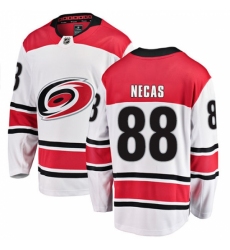 Men's Carolina Hurricanes #88 Martin Necas Authentic White Away Fanatics Branded Breakaway NHL Jersey