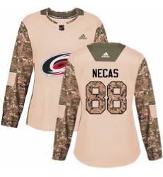 Women's Adidas Carolina Hurricanes #88 Martin Necas Authentic Camo Veterans Day Practice NHL Jersey