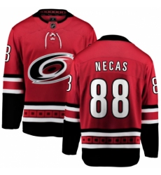 Youth Carolina Hurricanes #88 Martin Necas Authentic Red Home Fanatics Branded Breakaway NHL Jersey