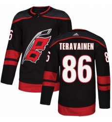 Men's Adidas Carolina Hurricanes #86 Teuvo Teravainen Premier Black Alternate NHL Jersey