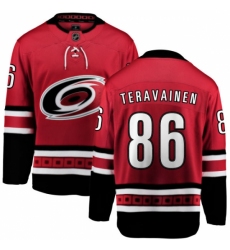 Men's Carolina Hurricanes #86 Teuvo Teravainen Fanatics Branded Red Home Breakaway NHL Jersey