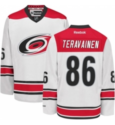 Men's Reebok Carolina Hurricanes #86 Teuvo Teravainen Authentic White Away NHL Jersey