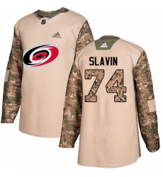 Men's Adidas Carolina Hurricanes #74 Jaccob Slavin Authentic Camo Veterans Day Practice NHL Jersey Men's Adidas Carolina Hurricanes #74 Jaccob Slavin Authentic Camo Veterans Day Practice NHL Jersey