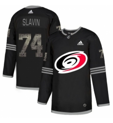 Men's Adidas Carolina Hurricanes #74 Jaccob Slavin Black Authentic Classic Stitched NHL Jersey