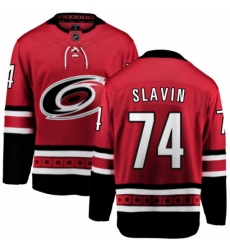 Men's Carolina Hurricanes #74 Jaccob Slavin Fanatics Branded Red Home Breakaway NHL Jersey
