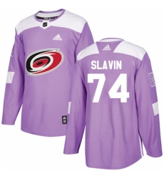 Youth Adidas Carolina Hurricanes #74 Jaccob Slavin Authentic Purple Fights Cancer Practice NHL Jersey Youth Adidas Carolina Hurricanes #74 Jaccob Slavin Authentic Purple Fights Cancer Practice NHL Jersey