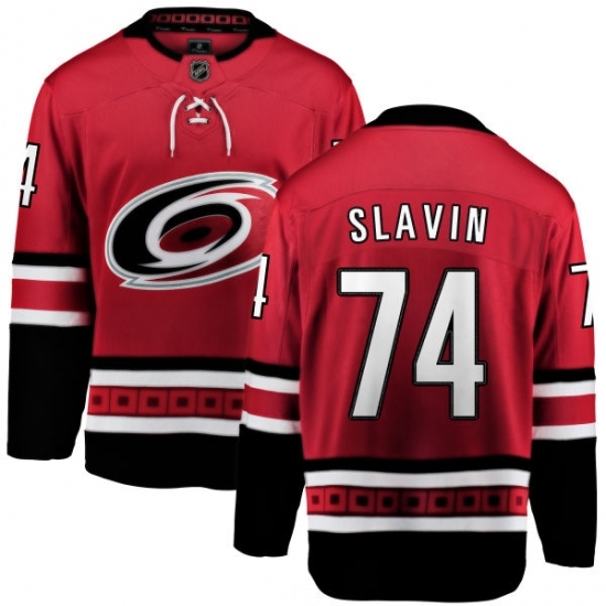 Youth Carolina Hurricanes #74 Jaccob Slavin Fanatics Branded Red Home Breakaway NHL Jersey Youth Carolina Hurricanes #74 Jaccob Slavin Fanatics Branded Red Home Breakaway NHL Jersey