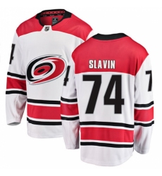 Youth Carolina Hurricanes #74 Jaccob Slavin Fanatics Branded White Away Breakaway NHL Jersey Youth Carolina Hurricanes #74 Jaccob Slavin Fanatics Branded White Away Breakaway NHL Jersey
