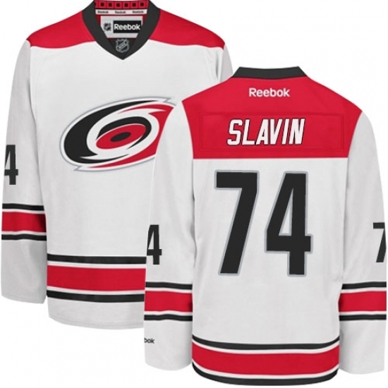 Youth Reebok Carolina Hurricanes #74 Jaccob Slavin Authentic White Away NHL Jersey Youth Reebok Carolina Hurricanes #74 Jaccob Slavin Authentic White Away NHL Jersey