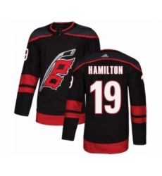 Men's Adidas Carolina Hurricanes #19 Dougie Hamilton Premier Black Alternate NHL Jersey