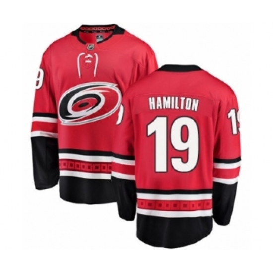 Youth Carolina Hurricanes #19 Dougie Hamilton Authentic Red Home Fanatics Branded Breakaway NHL Jersey Youth Carolina Hurricanes #19 Dougie Hamilton Authentic Red Home Fanatics Branded Breakaway NHL Jersey