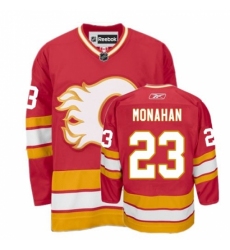 Men's Reebok Calgary Flames #23 Sean Monahan Authentic Red Third NHL Jersey