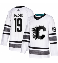 Men's Adidas Calgary Flames #19 Matthew Tkachuk White 2019 All-Star Game Parley Authentic Stitched NHL Jersey
