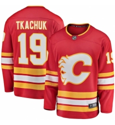 Men's Calgary Flames #19 Matthew Tkachuk Fanatics Branded Red 2020-21 Home Premier Breakaway Player Jersey