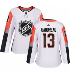 Women's Reebok Calgary Flames #13 Johnny Gaudreau Authentic White 2018 All-Star Pacific Division NHL Jersey