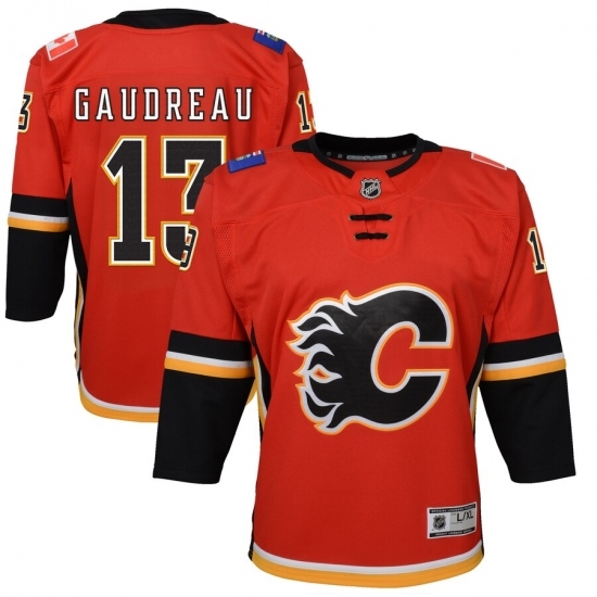 Youth Calgary Flames #13 Johnny Gaudreau Red 2020-21 Alternate Premier Player Jersey Youth Calgary Flames #13 Johnny Gaudreau Red 2020-21 Alternate Premier Player Jersey