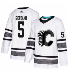 Men's Adidas Calgary Flames #5 Mark Giordano White 2019 All-Star Game Parley Authentic Stitched NHL Jersey