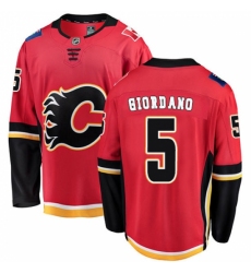 Men's Calgary Flames #5 Mark Giordano Fanatics Branded Red Home Breakaway NHL Jersey