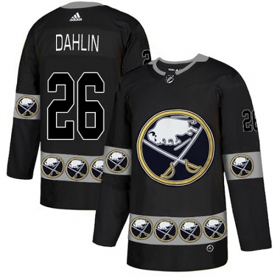 Men's Adidas Buffalo Sabres #26 Rasmus Dahlin Authentic Black Team Logo Fashion NHL Jersey Men's Adidas Buffalo Sabres #26 Rasmus Dahlin Authentic Black Team Logo Fashion NHL Jersey