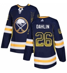 Men's Adidas Buffalo Sabres #26 Rasmus Dahlin Authentic Navy Blue Drift Fashion NHL Jersey