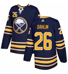 Men's Adidas Buffalo Sabres #26 Rasmus Dahlin Authentic Navy Blue Home NHL Jersey