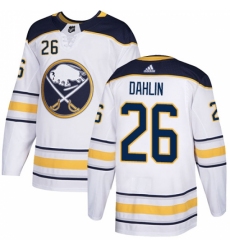 Men's Adidas Buffalo Sabres #26 Rasmus Dahlin Authentic White Away NHL Jersey