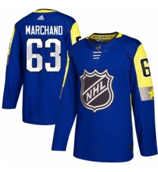 Men's Adidas Boston Bruins #63 Brad Marchand Authentic Royal Blue 2018 All-Star Atlantic Division NHL Jersey