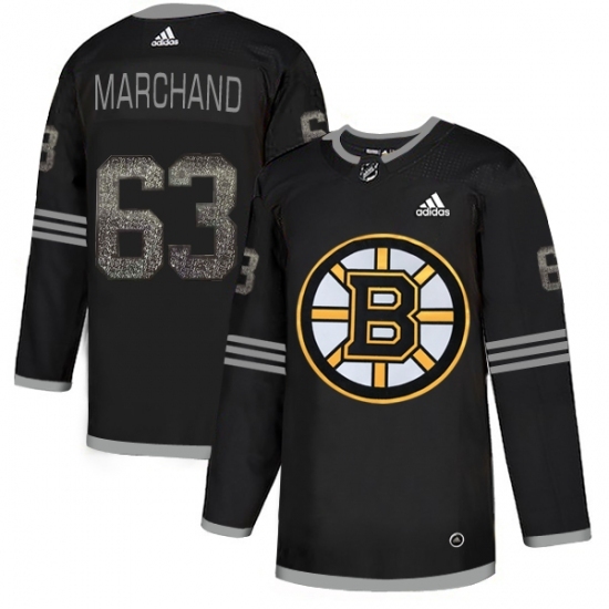 Men's Adidas Boston Bruins #63 Brad Marchand Black Authentic Classic Stitched NHL Jersey Men's Adidas Boston Bruins #63 Brad Marchand Black Authentic Classic Stitched NHL Jersey