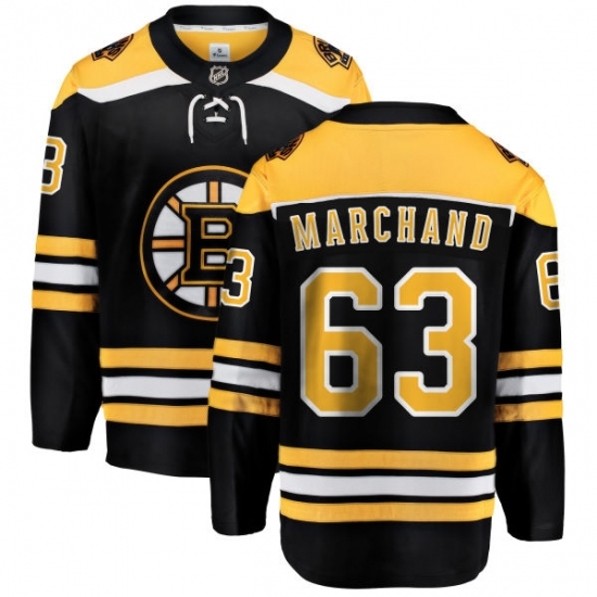 Men's Boston Bruins #63 Brad Marchand Authentic Black Home Fanatics Branded Breakaway NHL Jersey Men's Boston Bruins #63 Brad Marchand Authentic Black Home Fanatics Branded Breakaway NHL Jersey