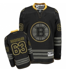 Men's Reebok Boston Bruins #63 Brad Marchand Premier Black Ice NHL Jersey