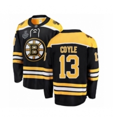 Men's Boston Bruins #13 Charlie Coyle Authentic Black Home Fanatics Branded Breakaway 2019 Stanley Cup Final Bound Hockey Jersey