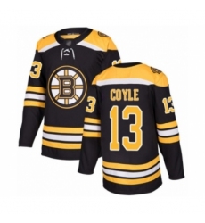 Men's Boston Bruins #13 Charlie Coyle Authentic Black Home Hockey Jersey