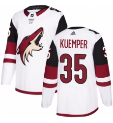 Men's Adidas Arizona Coyotes #35 Darcy Kuemper Authentic White Away NHL Jersey