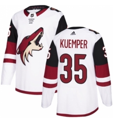 Youth Adidas Arizona Coyotes #35 Darcy Kuemper Authentic White Away NHL Jersey
