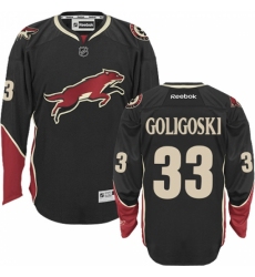 Men's Reebok Arizona Coyotes #33 Alex Goligoski Premier Black Third NHL Jersey