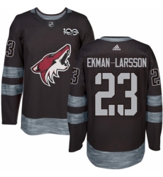 Men's Adidas Arizona Coyotes #23 Oliver Ekman-Larsson Premier Black 1917-2017 100th Anniversary NHL Jersey