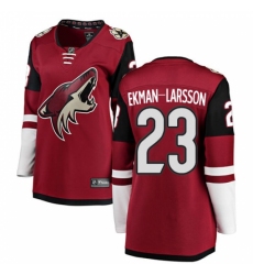 Women's Arizona Coyotes #23 Oliver Ekman-Larsson Fanatics Branded Burgundy Red Home Breakaway NHL Jersey