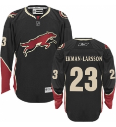 Women's Reebok Arizona Coyotes #23 Oliver Ekman-Larsson Authentic Black Third NHL Jersey