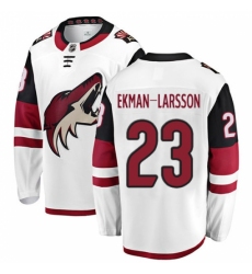 Youth Arizona Coyotes #23 Oliver Ekman-Larsson Fanatics Branded White Away Breakaway NHL Jersey