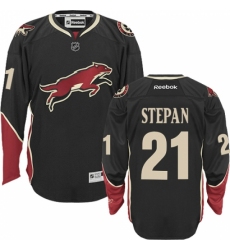 Men's Reebok Arizona Coyotes #21 Derek Stepan Authentic Black Third NHL Jersey