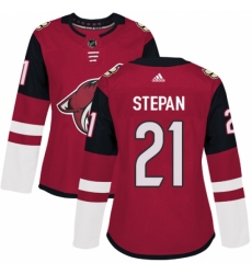 Women's Adidas Arizona Coyotes #21 Derek Stepan Authentic Burgundy Red Home NHL Jersey