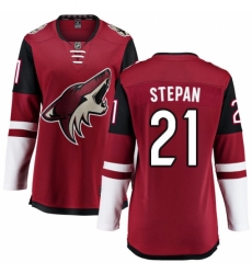 Women's Arizona Coyotes #21 Derek Stepan Fanatics Branded Burgundy Red Home Breakaway NHL Jersey