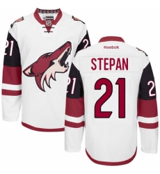 Women's Reebok Arizona Coyotes #21 Derek Stepan Authentic White Away NHL Jersey