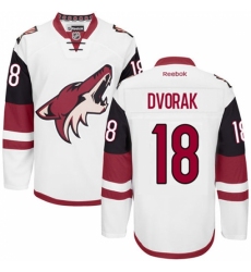 Men's Reebok Arizona Coyotes #18 Christian Dvorak Authentic White Away NHL Jersey