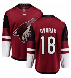 Youth Arizona Coyotes #18 Christian Dvorak Fanatics Branded Burgundy Red Home Breakaway NHL Jersey