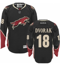 Youth Reebok Arizona Coyotes #18 Christian Dvorak Authentic Black Third NHL Jersey