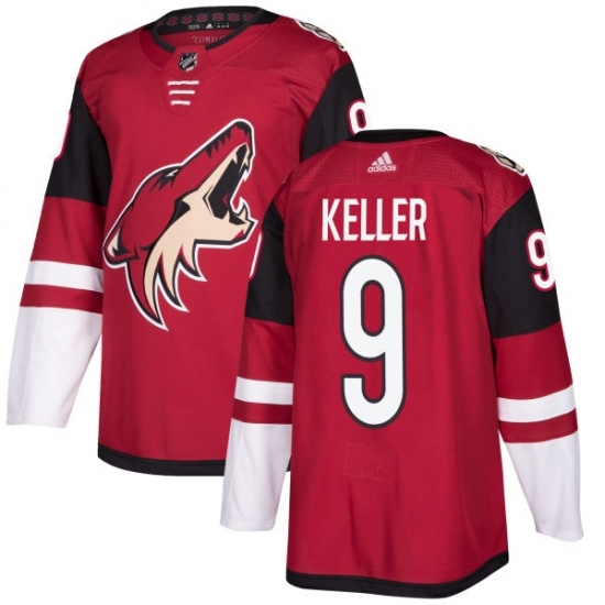 Men's Adidas Arizona Coyotes #9 Clayton Keller Premier Burgundy Red Home NHL Jersey Men's Adidas Arizona Coyotes #9 Clayton Keller Premier Burgundy Red Home NHL Jersey