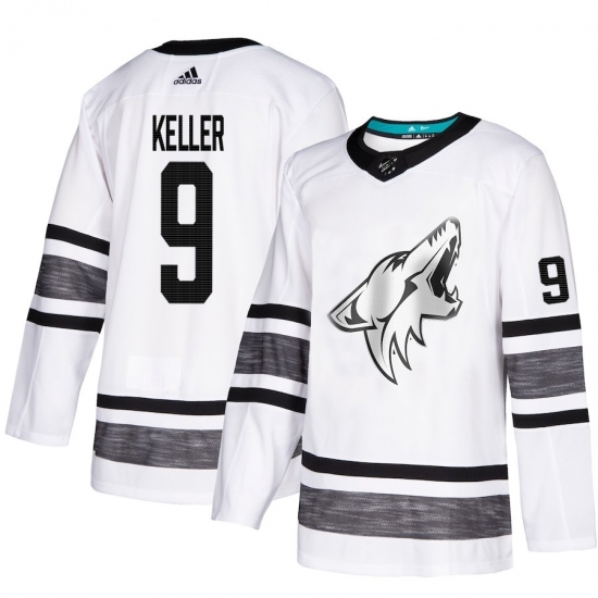 Men's Adidas Arizona Coyotes #9 Clayton Keller White 2019 All-Star Game Parley Authentic Stitched NHL Jersey Men's Adidas Arizona Coyotes #9 Clayton Keller White 2019 All-Star Game Parley Authentic Stitched NHL Jersey